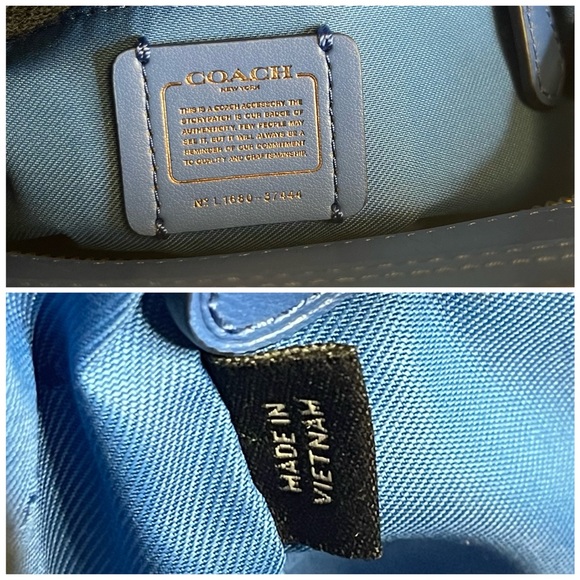 Coach swagger 21 Azure blue crossbody/shoulder leather bag - Picture 15 of 17